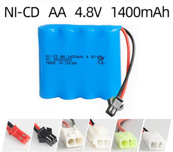 Ni-Cd 4.8V 1400mAh Rechargeable Battery Pack – AA Size Ni-Cd 4.8V 1400mAh Rechargeable Battery Pack – AA Size