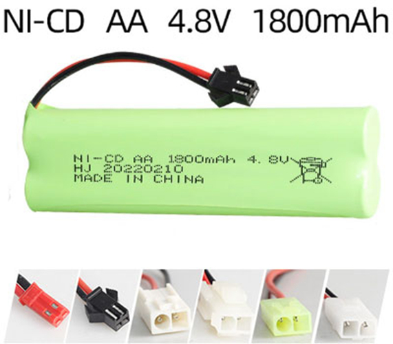 Ni-Cd 4.8V 1800mAh Rechargeable Battery Pack – AA Size Ni-Cd 4.8V 1800mAh Rechargeable Battery Pack – AA Size