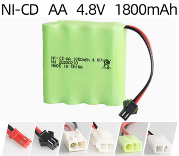 Ni-Cd 4.8V 1800mAh Rechargeable Battery Pack – AA Size Ni-Cd 4.8V 1800mAh Rechargeable Battery Pack – AA Size