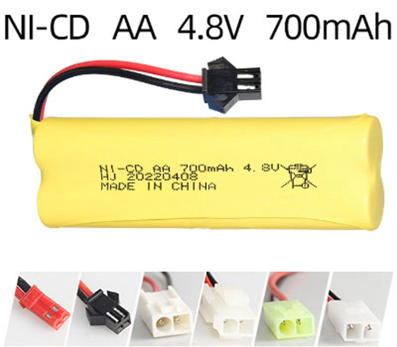 Ni-Cd 4.8V 700mAh Rechargeable Battery Pack – AA Size Ni-Cd 4.8V 700mAh Rechargeable Battery Pack – AA Size
