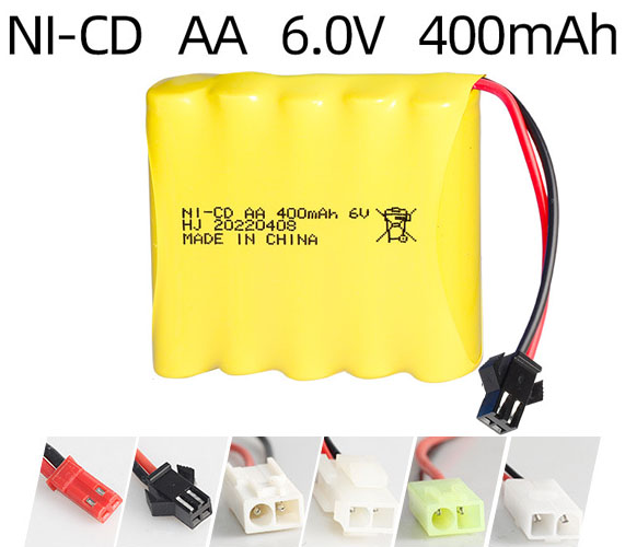 Ni-Cd 6V 400mAh Rechargeable Battery Pack – AA Size Ni-Cd 6V 400mAh Rechargeable Battery Pack – AA Size
