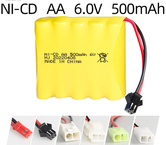 Ni-Cd 6V 500mAh Rechargeable Battery Pack – AA Size Ni-Cd 6V 500mAh Rechargeable Battery Pack – AA Size