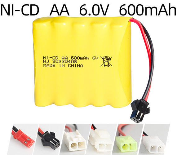 Ni-Cd 6V 600mAh Rechargeable Battery Pack – AA Size Ni-Cd 6V 600mAh Rechargeable Battery Pack – AA Size