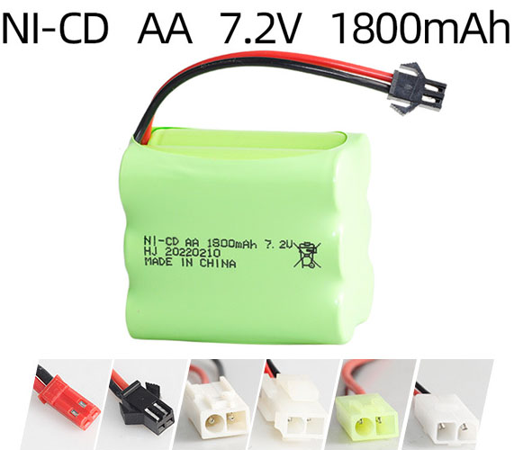 Ni-Cd 7.2V 1800mAh Rechargeable Battery Pack – AA Size Ni-Cd 7.2V 1800mAh Rechargeable Battery Pack – AA Size