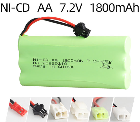 Ni-Cd 7.2V 1800mAh Rechargeable Battery Pack – AA Size Ni-Cd 7.2V 1800mAh Rechargeable Battery Pack – AA Size
