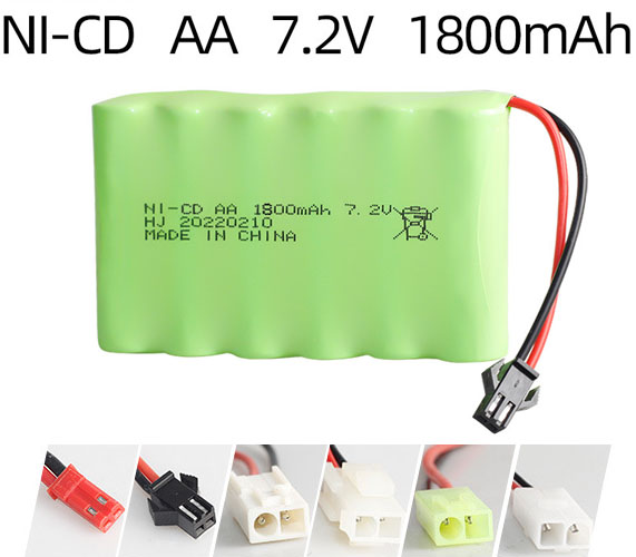 Ni-Cd 7.2V 1800mAh Rechargeable Battery Pack – AA Size Ni-Cd 7.2V 1800mAh Rechargeable Battery Pack – AA Size