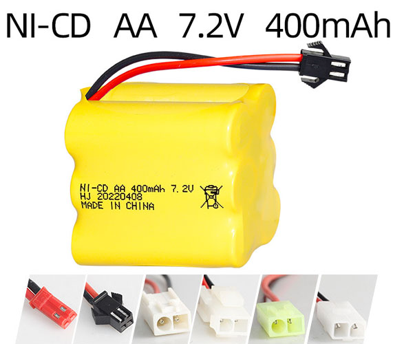 Ni-Cd 7.2V 400mAh Rechargeable Battery Pack – AA Size Ni-Cd 7.2V 400mAh Rechargeable Battery Pack – AA Size