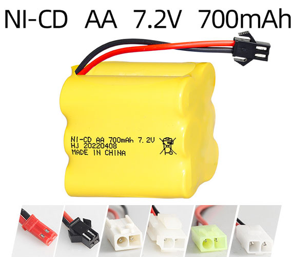 Ni-Cd 7.2V 700mAh Rechargeable Battery Pack – AA Size Ni-Cd 7.2V 700mAh Rechargeable Battery Pack – AA Size