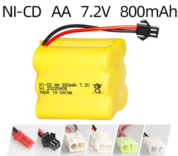 Ni-Cd 7.2V 800mAh Rechargeable Battery Pack – AA Size Ni-Cd 7.2V 800mAh Rechargeable Battery Pack – AA Size