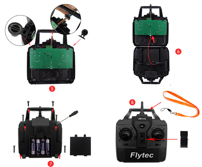 How to Flytec 2011-5 RC Boat Installation the remote control？