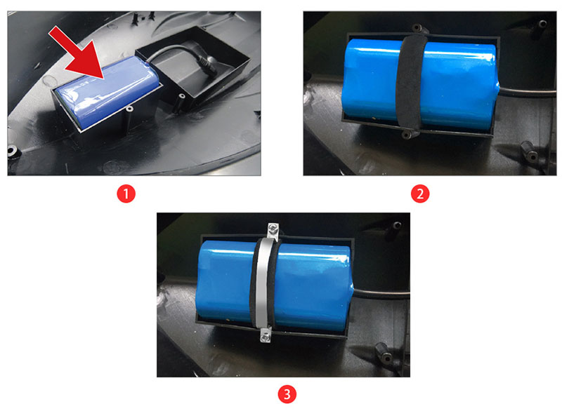 How to installing Flytec 2011-5 RC Boat battery？