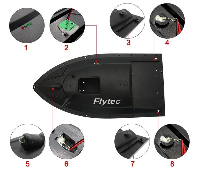How to install Flytec 2011-5 RC Boat LED light?