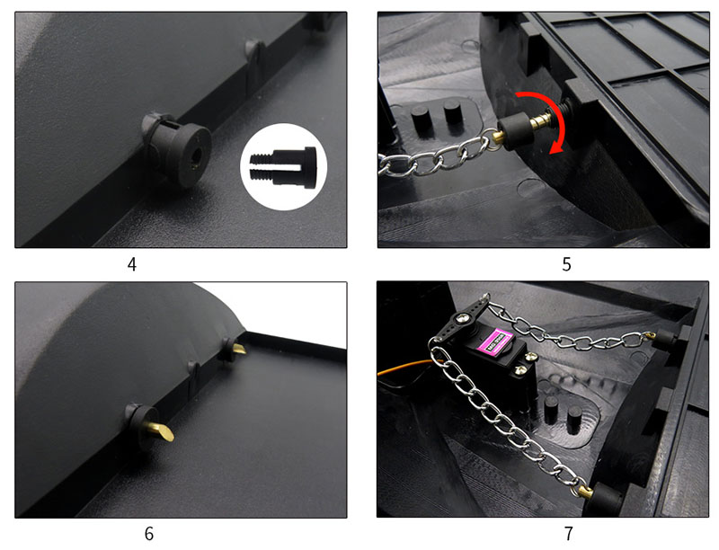 How to install Flytec 2011-5 RC Boat steering gear?