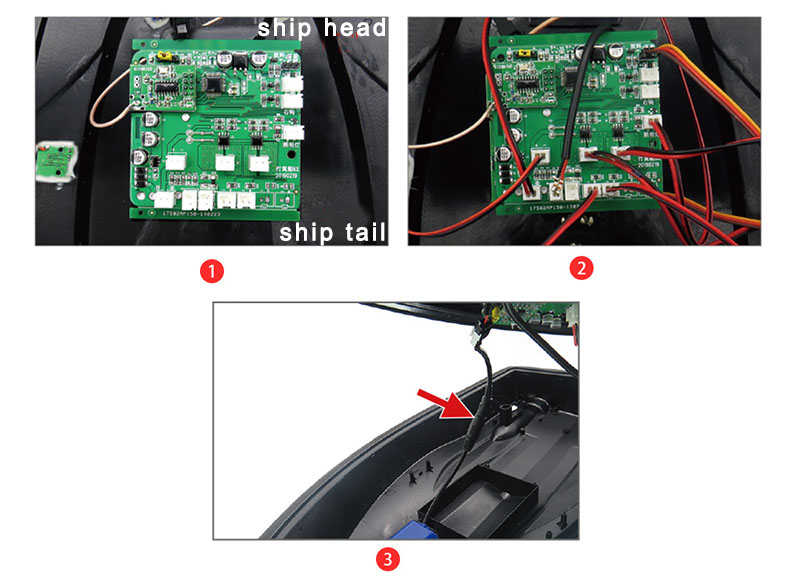 How to install Flytec 2011-5 RC Boat Circuit board？
