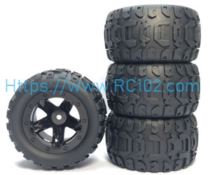 [RC102]M16038 Wheel Black HBX 16889 16889A RC Car Spare Parts