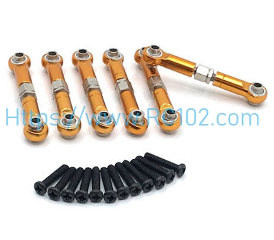 Upgrade metal adjustable front and rear pull rods Orange HS 18311 RC Car Spare Parts