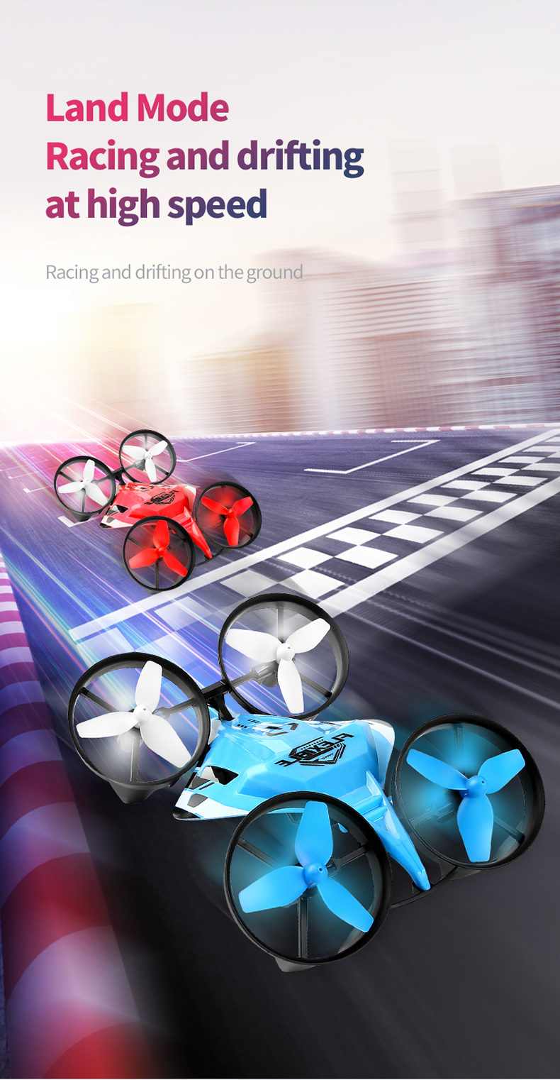 JJRC H113 3 in1 Drone Multifunctional Mini Airplane Waterproof Remote Control Boat Drone Toys