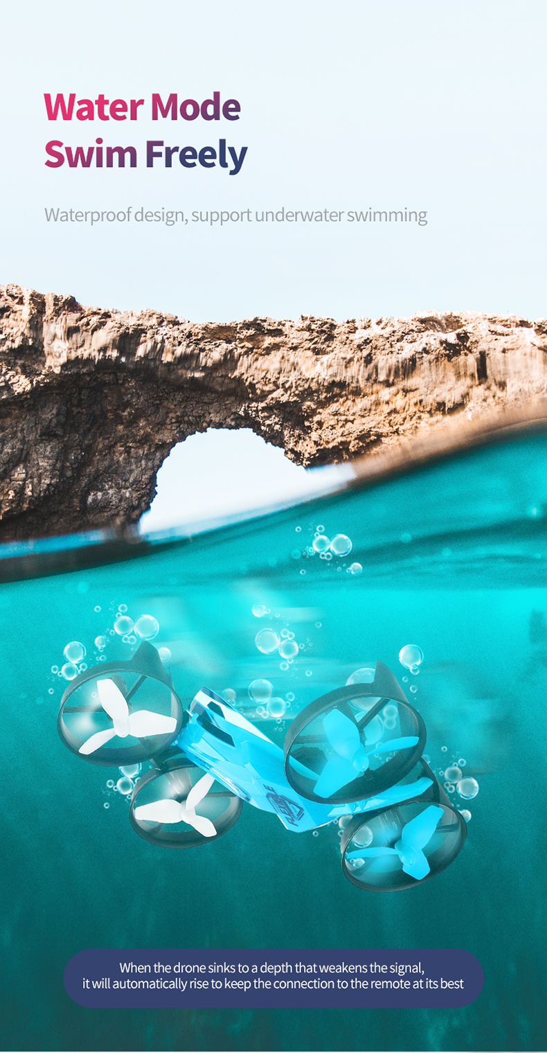 JJRC H113 3 in1 Drone Multifunctional Mini Airplane Waterproof Remote Control Boat Drone Toys