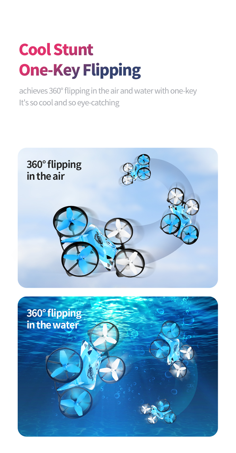 JJRC H113 3 in1 Drone Multifunctional Mini Airplane Waterproof Remote Control Boat Drone Toys