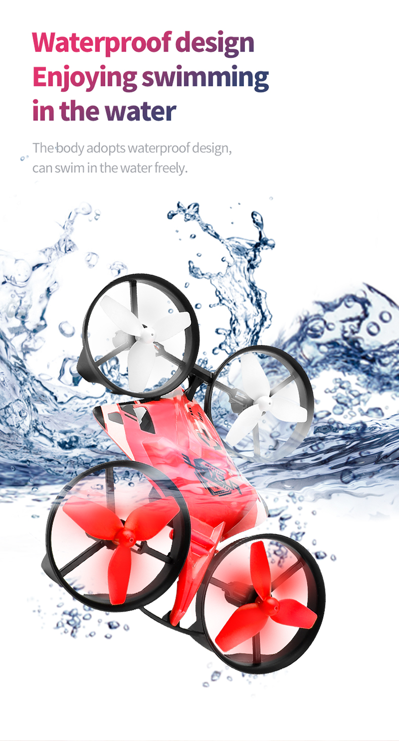 JJRC H113 3 in1 Drone Multifunctional Mini Airplane Waterproof Remote Control Boat Drone Toys