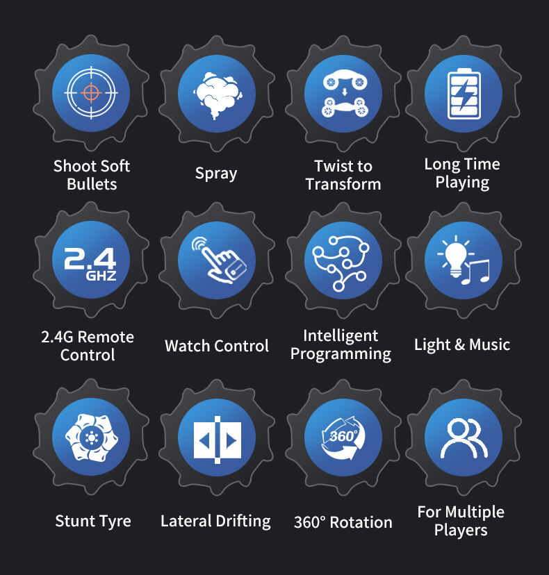 JJRC Q106 2.4G Twistable Stunt Remote Control Car Gift Toy for Kids