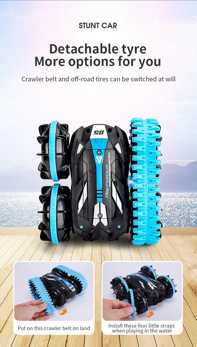 JJRC Q113 Amphibious Remote Controlled Amphibious Stunt Vehicle