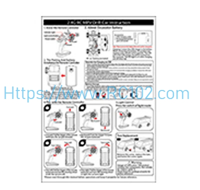[RC102] English instruction manual JJRC Q125 RC Car Spare Parts