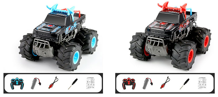 JJRC Q135 RC Car 2.4G 4WD Amphibious Off-Road Climbing Desert Pull High Speed Stunt Car All Terrain Controlled Toys RTR For Kids