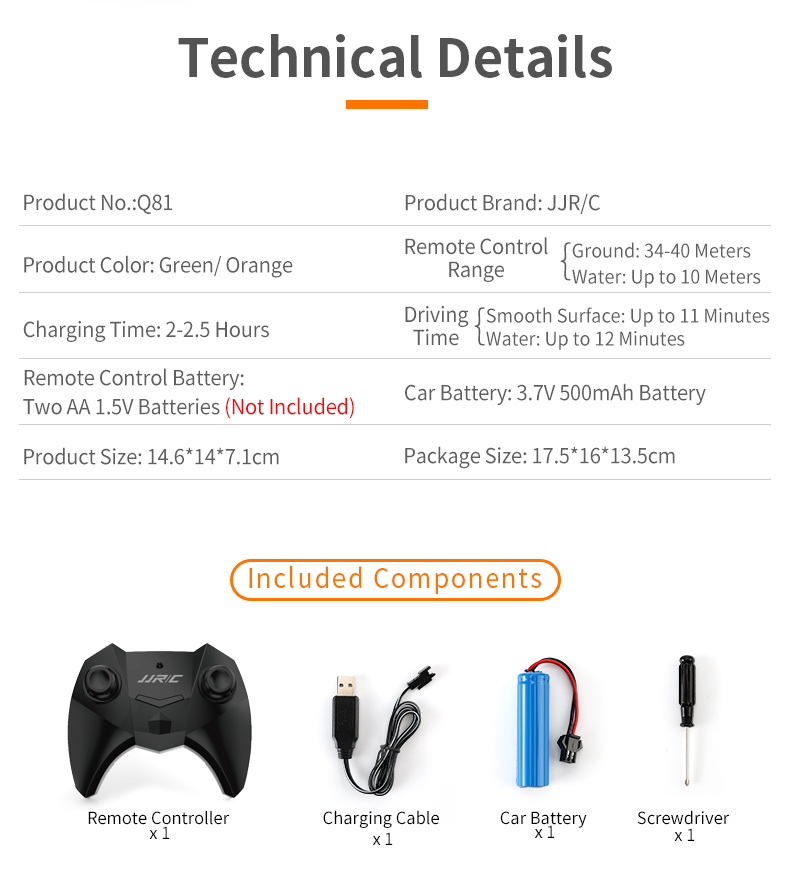JJRC Q81 2-In-1 Double-Sided Stunt Land Vehicle