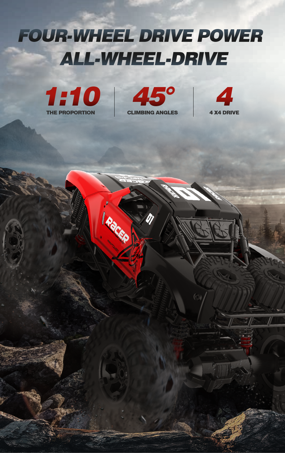 JJRC Q96 1:10 amphibious off-road vehicle