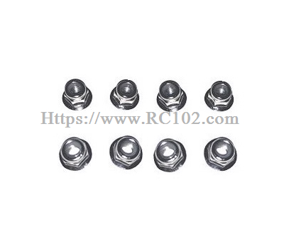 (image for) [RC102] M4 flange nut for locking the tire 8pcs MJX HYPER GO 14211 RC Car Parts