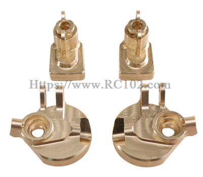 (image for) [RC102] Upgrade brass counterweight front axle steering cup+rear bridge cup MJX HYPER GO H12Y+ RC Car Spare parts