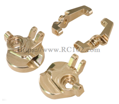 (image for) [RC102] Upgrade metal front axle counterweight brass C-seat+steering cup MJX HYPER GO H12Y+ RC Car Spare parts