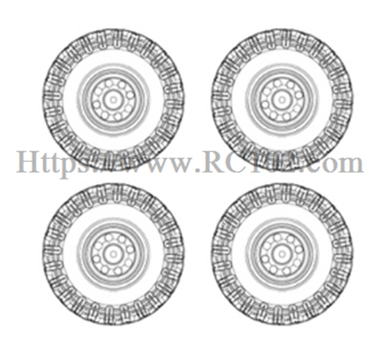 MJX H18P Original tire P18P10 - Hyper Go RC Car spare parts Ford Bronco R BAJA1000 MJX H18P Original tire P18P10 - Hyper Go RC Car spare parts Ford Bronco R BAJA1000