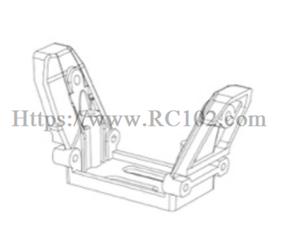 Support d'amortisseur arrière P18P09 MJX H18P - Pièces détachées pour voiture RC Hyper Go Ford Bronco R BAJA1000 Support d'amortisseur arrière P18P09 MJX H18P - Pièces détachées pour voiture RC Hyper Go Ford Bronco R BAJA1000