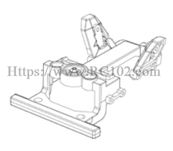  MJX H18P Front mounting bracket P18P04 - Hyper Go RC Car spare parts Ford Bronco R BAJA1000