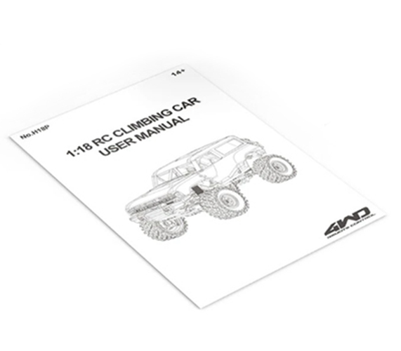  Manuale in inglese MJX H18P - Parti di ricambio per auto RC Hyper Go Ford Bronco R BAJA1000