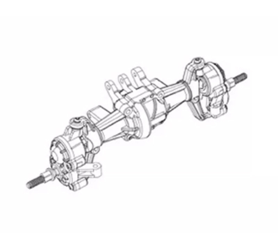  MJX H18P Front axle assembly P18PSA - Hyper Go RC Car spare parts Ford Bronco R BAJA1000