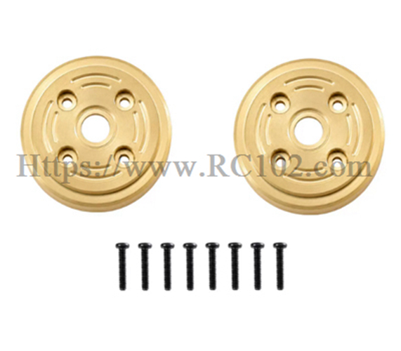  Peso de latón de mejora (compatible con delantero y trasero) MJX H18P - Hyper Go Piezas de repuesto de mejora para coche RC Ford Bronco R BAJA1000