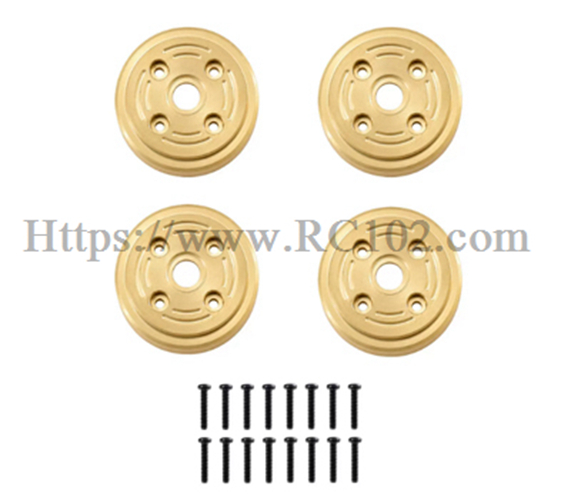  Peso de latón de mejora 4 unidades (compatible con delantero y trasero) MJX H18P - Hyper Go Piezas de repuesto de mejora para coche RC Ford Bronco R BAJA1000