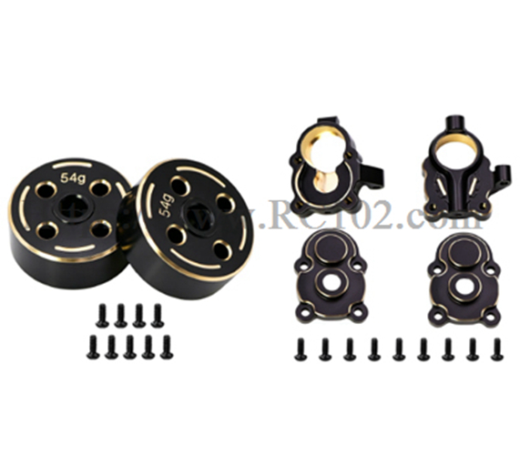 MJX H18P Brass front steering knuckle + cover + weight - Hyper Go RC Car Upgrade Spare Parts Ford Bronco R BAJA1000 MJX H18P Brass front steering knuckle + cover + weight - Hyper Go RC Car Upgrade Spare Parts Ford Bronco R BAJA1000