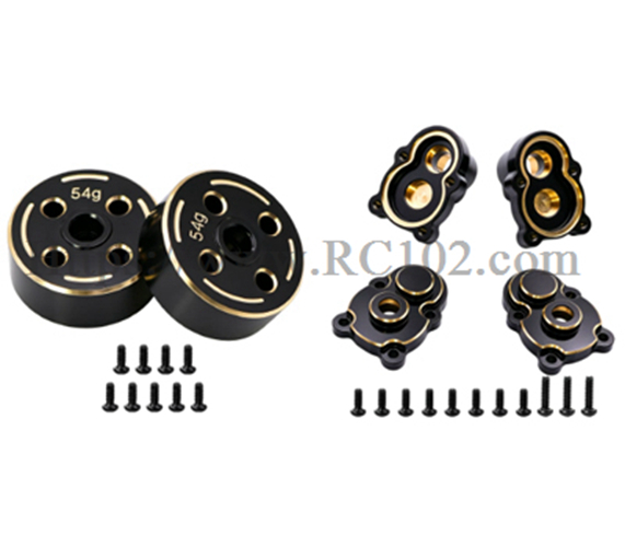 MJX H18P Brass rear hub + cover + weight - Hyper Go RC Car Upgrade spare parts Ford Bronco R BAJA1000 MJX H18P Brass rear hub + cover + weight - Hyper Go RC Car Upgrade spare parts Ford Bronco R BAJA1000