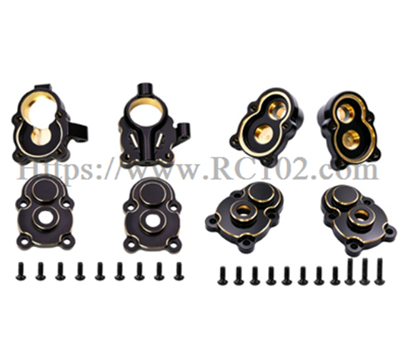 Muñón de dirección delantero de latón + cubo trasero + cubierta MJX H18P - Piezas de mejora para coche RC Hyper Go Ford Bronco R BAJA1000 Muñón de dirección delantero de latón + cubo trasero + cubierta MJX H18P - Piezas de mejora para coche RC Hyper Go Ford Bronco R BAJA1000