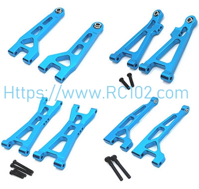 [RC102] Metal Swing arm set Blue MJX 16207 16208 16209 16210 H16 RC Car Spare parts - Click Image to Close