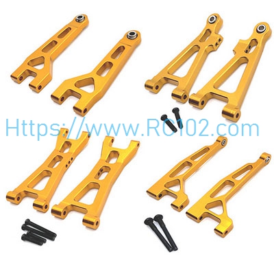 [RC102] Metal Swing arm set Golden MJX 16207 16208 16209 16210 H16 RC Car Spare parts - Click Image to Close