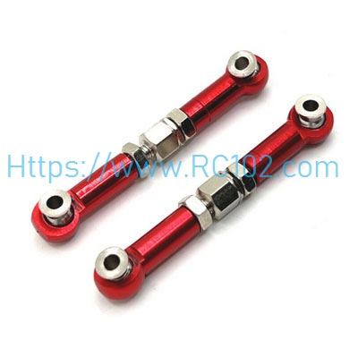 [RC102] Metal steering linkage Red MJX 16207 16208 16209 16210 H16 RC Car Spare parts - Click Image to Close