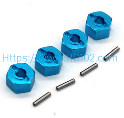 [RC102] 12mm hexagonal connector Blue MJX 16207 16208 16209 16210 H16 RC Car Spare parts - Click Image to Close