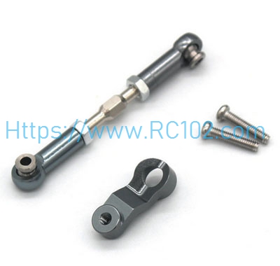 [RC102] Metal Steering arm+pull rod Grey MJX 16207 16208 16209 16210 H16 RC Car Spare parts