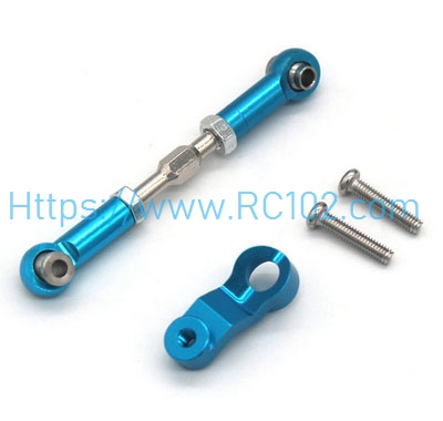 [RC102] Metal Steering arm+pull rod Blue MJX 16207 16208 16209 16210 H16 RC Car Spare parts