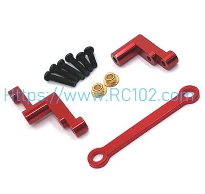 [RC102] Metal steering components Red MJX 16207 16208 16209 16210 H16 RC Car Spare parts - Click Image to Close